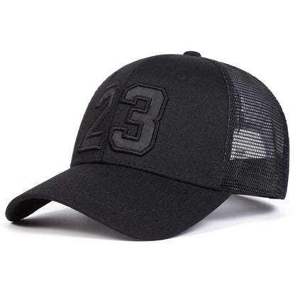 Unisex 23 Embroidery Baseball Net Caps Hip Hop Cap Spring Summer Outdoor Adjustable Casual Hats