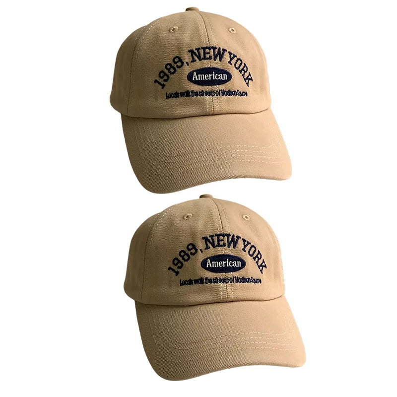 Korean Retro Baseball Hat Women's Autumn Winter Versatile Ins Street Letter Embroidered Caps Summer Couple Men Official Website