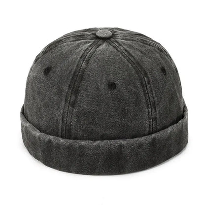 Hatsmen's Four Seasons Denim Cloth Gua Skin Hat, Street Bare Panel, Landlord Hat, Personality Fashion, Retro Outdoor Trend