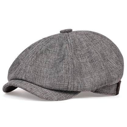 Men Casual Newsboy Hat Spring Autumn Retro Beret Hats Wild Unisex Octagonal Cap Street Caps Gorras