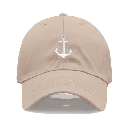 Anchor Embroidered Baseball Cap Women Men Adjustable Soft Washed Cotton Dad Hat Unisex Classic Golf