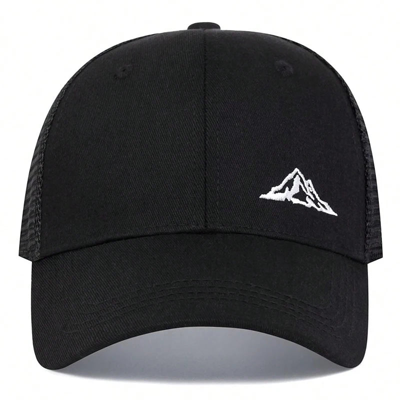 Unisex Mountain Range Embroidery Baseball Net Caps Spring Summer Outdoor Adjustable Casual Hats