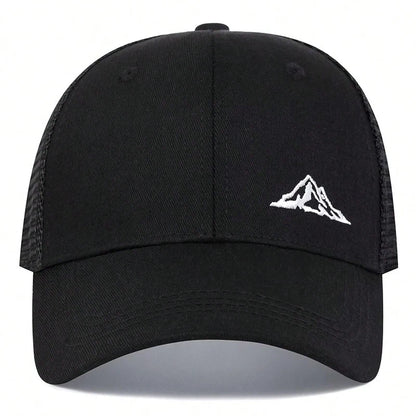 Unisex Mountain Range Embroidery Baseball Net Caps Spring Summer Outdoor Adjustable Casual Hats