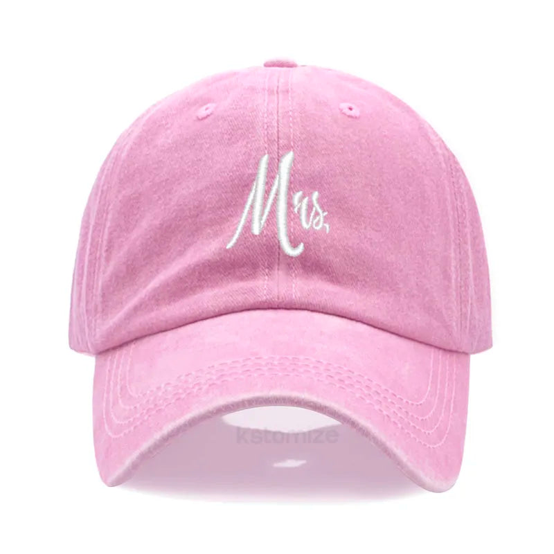 Matching Mr Mrs Baseball Cap Men S Women Cotton Embroidery Sport Golf Caps Bridal Gift Newlywed