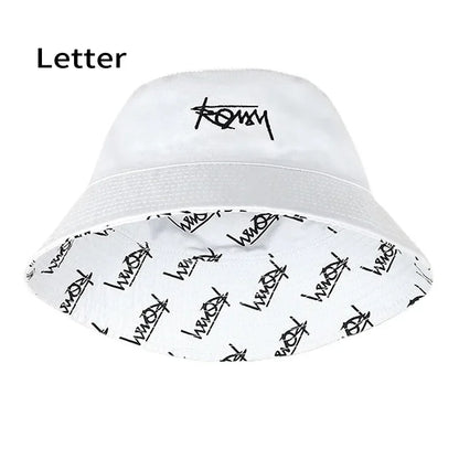 Big Head Letter Print Bucket Hats Men Women Large Size Reversible Hip Hop Fisherman Caps Summer Sun Hat Plus Size Panama