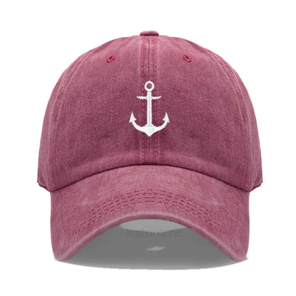 Anchor Embroidered Baseball Cap Women Men Adjustable Soft Washed Cotton Dad Hat Unisex Classic Golf