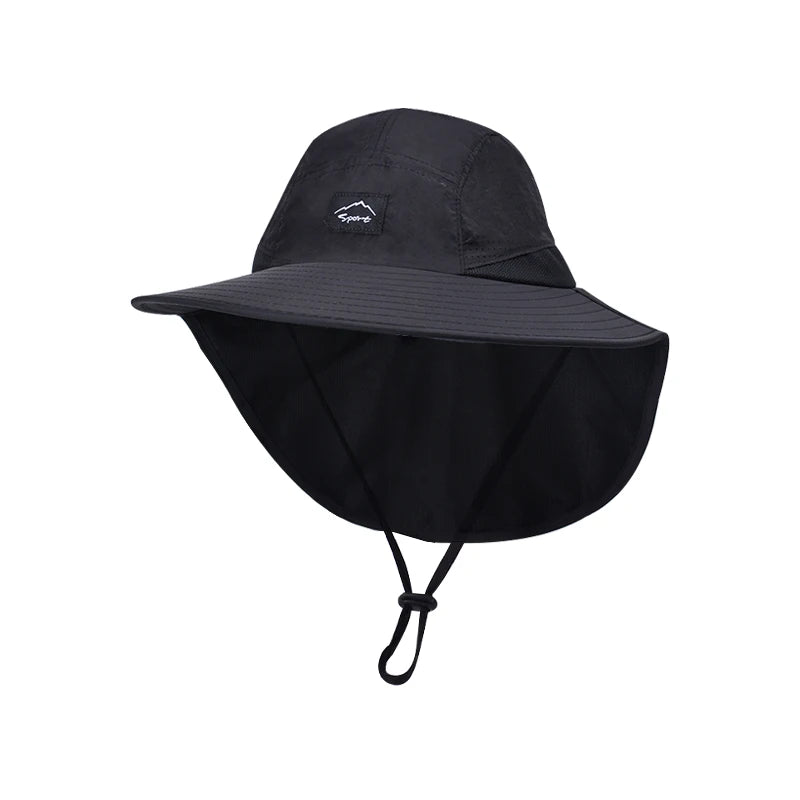 Xinbaoguan 100% Polyester 9249 Summer MEN'S AND WOMEN'S Large Brimmed Shawl Fisherman Hat Quick Drying Breathable Sunshade Hat