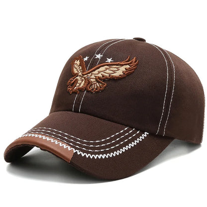 Unisex Sunshade Breathable Baseball Cap With Eagle Embroidery For Outdoor Sport, Ideal choice for Gifts