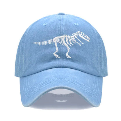 Cotton Baseball Cap Men Women Unisex Embroidery Dinosaur Tyrannosaurus Rex Dad Hat Protection