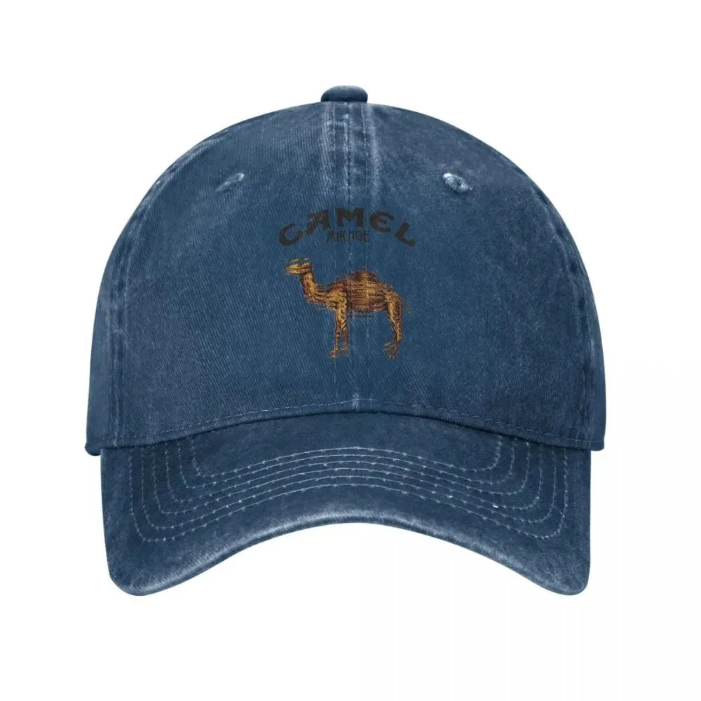 Camel Accessories Men Women Trucker Hat Animal Distressed Washed Caps Vintage Outdoor Running Golf