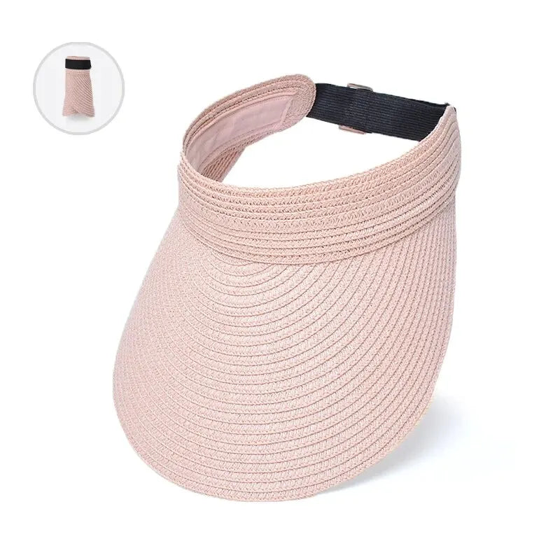 Xinbaoguan 100% Straw Knitted8222Summer Women's New Sunscreen Hat with Large Eaves and Hair Hoops Straw Hat Fashion Open Top Hat