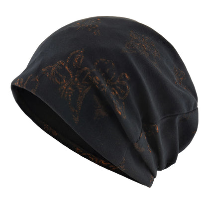 Women's Two-Tone Sheer Knit Butterfly Hollow-Out Beanie Hat Ladies Spring Autumn Soft Breathable Sports Casual Bonnet Cap