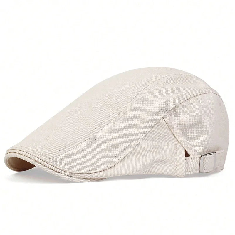 Men Light Board Solid Color Berets Newsboy Caps Hip Hop British Painters Hats Spring Summer