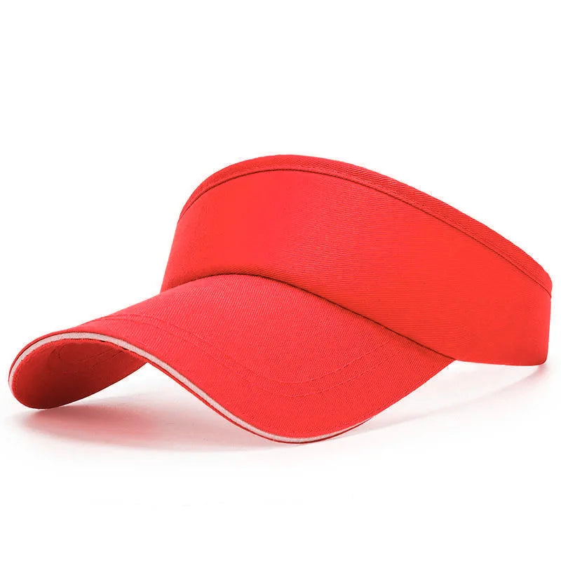 New Hat Women's Summer Sandwich Solid Color Empty Top Hat Topless Sun Hat Outdoor Sports Cap