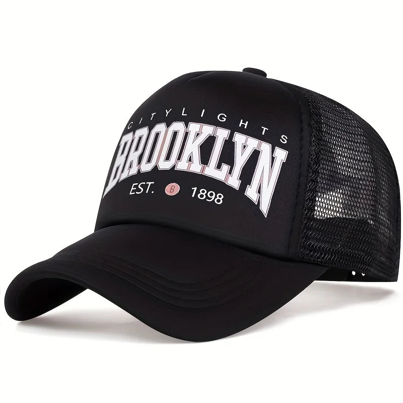 Unisex Brooklyn Printing Baseball Net Caps Spring Summer Outdoor Adjustable Casual Hats Sunscreen