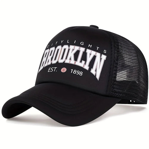 Unisex Brooklyn Printing Baseball Net Caps Spring Summer Outdoor Adjustable Casual Hats Sunscreen