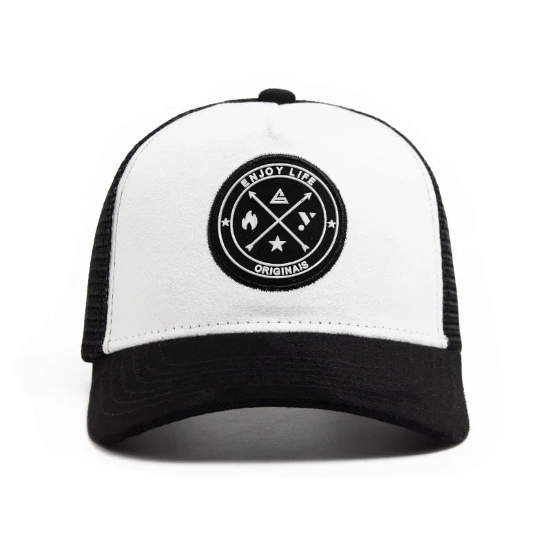 Summer Mesh Baseball Cap Women Men Snapback Hat Casual Breathable Letter Icon Unisex Hip Hop Trucker