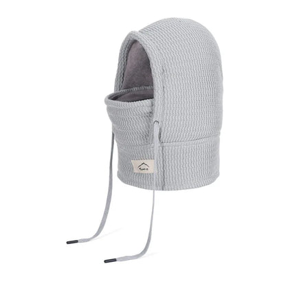 Winter Child Balaclava Hat Boy Girl Fleece-Lined Bonnets Windproof Mask Knitted Beanies Cap Scarf