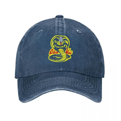 Hip Hop Baseball Cap Adjustable Hat Cobra Kai Karate Kid Spring Autumn Hats Snake Dojo Anime Denim