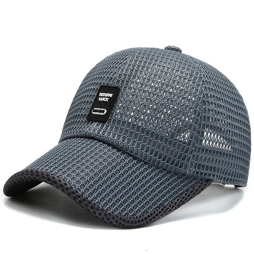 Men's Mesh Baseball Cap Breathable Summer Caps Dad Hat Outdoor Fishing Hats Bone Gorras Snapback Trucker Cap