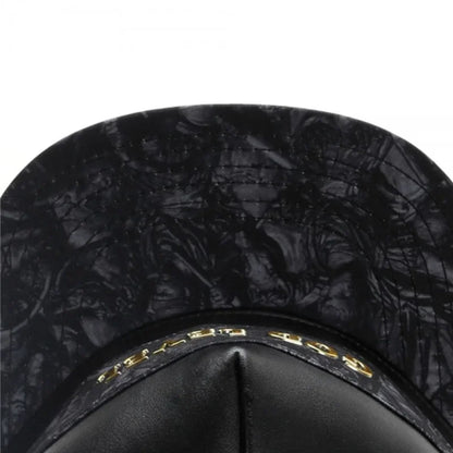 Luxury Brand Leather Baseball Cap Men Women Hiphop Knight Snapback Hat Kpop Adult Outdoor Casual