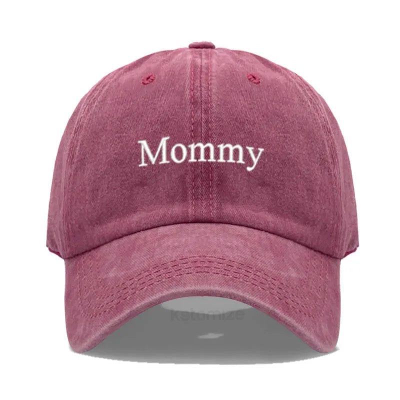 Daddy Mommy Embroidery Baseball Cap Men Women Unisex Soft Washed Cotton Hats Father S Mother Day