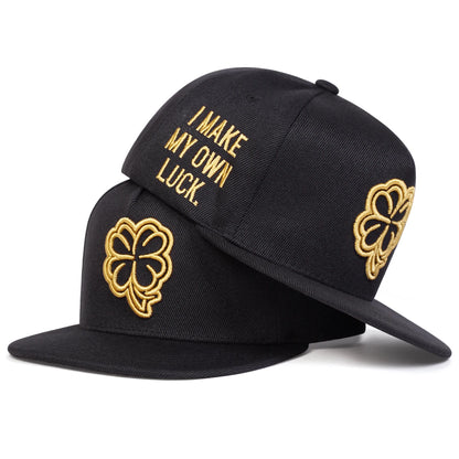 Unisex Four Leaf Clover Embroidery Side Letter Hip-Hop Hats Spring Autumn Outdoor Adjustable Casual