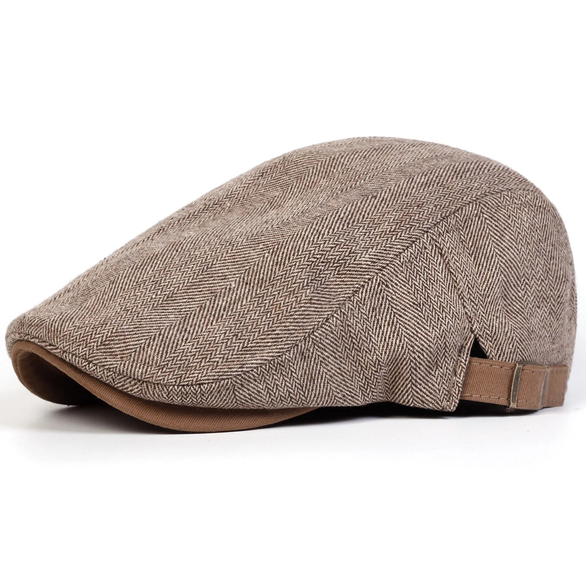 Men Retro Herringbone Grid Newsboy Caps British Painters Hats Spring Autumn Adjustable Flat Cap Hip