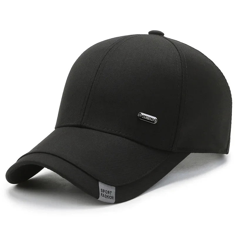 Men S Baseball Hat Hard Top Spring Autumn Big Head Circumference Cotton Cap Sun Protection Dad