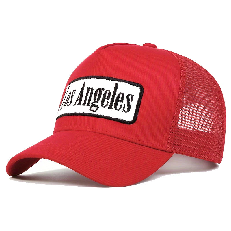 Unisex Los Angeles Print Baseball Net Caps Spring Summer Outdoor Adjustable Casual Hats Sunscreen
