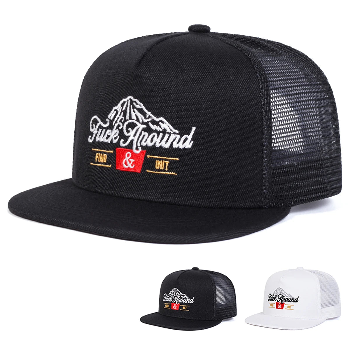 Unisex Anound Letter Embroidery Hip-Hop Net Hats Spring Summer Outdoor Adjustable Casual Baseball