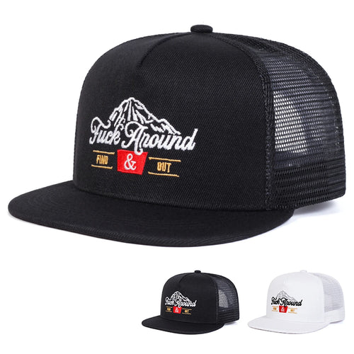 Unisex Anound Letter Embroidery Hip-Hop Net Hats Spring Summer Outdoor Adjustable Casual Baseball