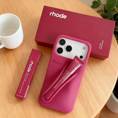 Rhode Lemontini Lip Case for iPhone – Silicone Phone Case with Lip Glaze Holder