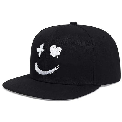 Unisex Personality Ghost Expression Embroidery Hip-Hop Hats Outdoor Adjustable Casual Baseball Caps