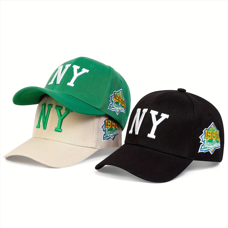 Unisex Letter Embroidery Baseball Caps Spring Autumn Outdoor Adjustable Casual Hats Sunscreen Hat