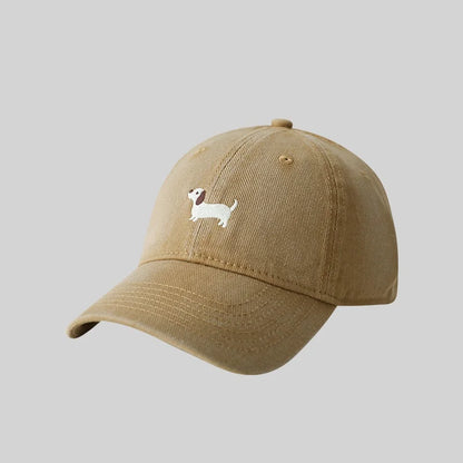 Dachshund Embroidery Baseball Hat Sunscreen Outdoor Suitable Men Women Daily Leisure Matching