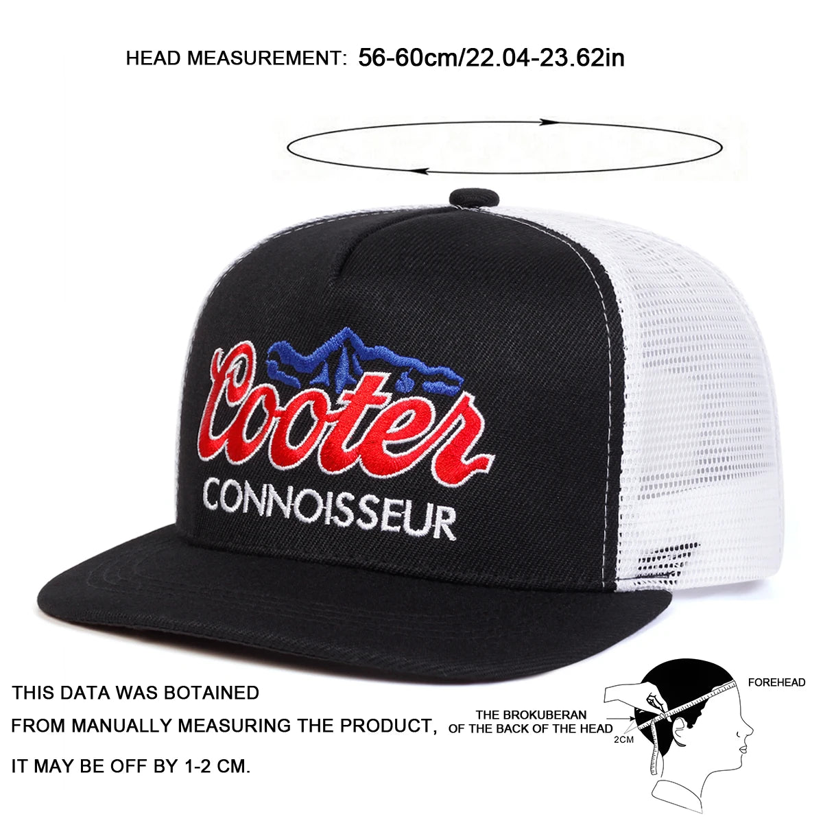 Unisex Cooter Letter Embroidery Hip-Hop Net Hats Spring Summer Outdoor Adjustable Casual Baseball
