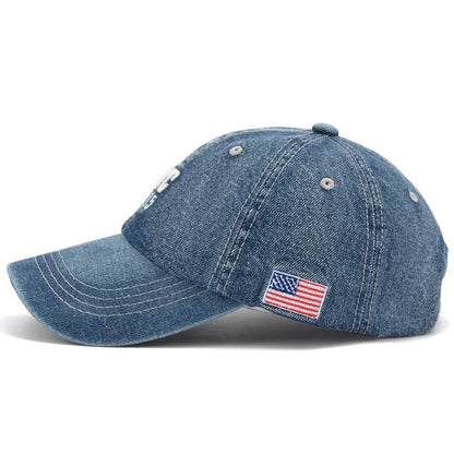 Denim Baseball Cap Men Women Embroidery Letter Jeans Snapback Hat Casquette Summer Sports Hip Hop