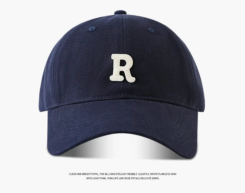 Large Head Circumference Baseball Cap Men S Women Dome Hat Soft Top 60 65cm Sun Protection Letter R