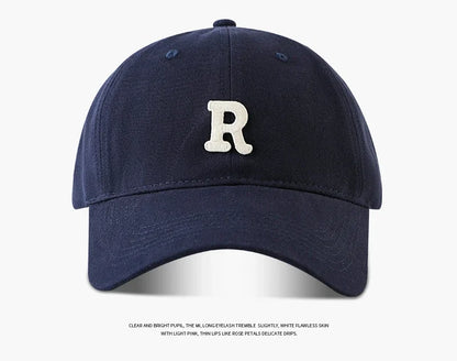 Large Head Circumference Baseball Cap Men S Women Dome Hat Soft Top 60 65cm Sun Protection Letter R