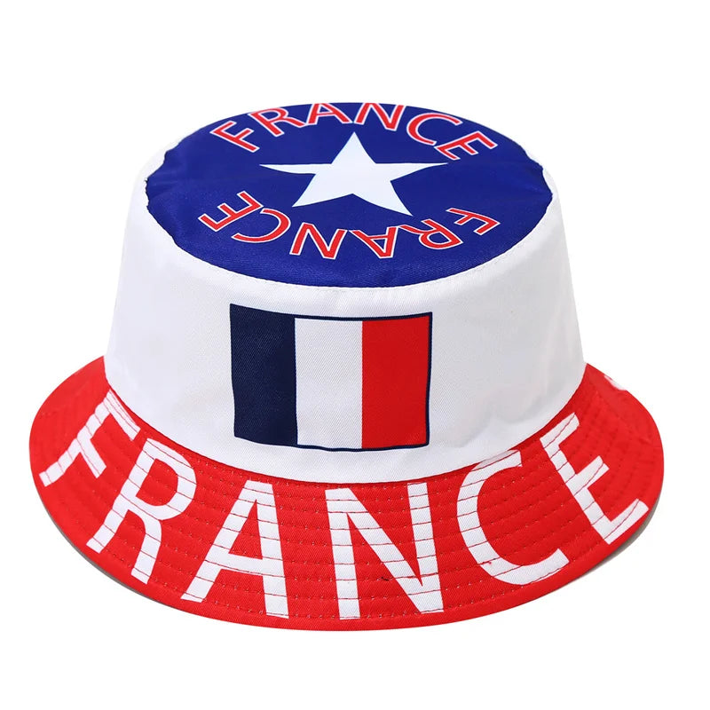 Countries National Flag Bucket Hat Men Women Football Fan Party Cup Reversible Sun Soccer Fans
