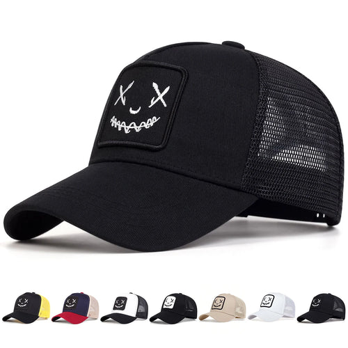 Unisex Personality Embroidery Baseball Net Caps Spring Summer Outdoor Adjustable Casual Hats