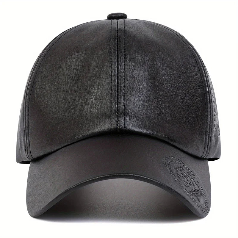 Unisex Vintage Leather Baseball Caps Spring Autumn Outdoor Sunscreen Hat Adjustable Casual Trucker