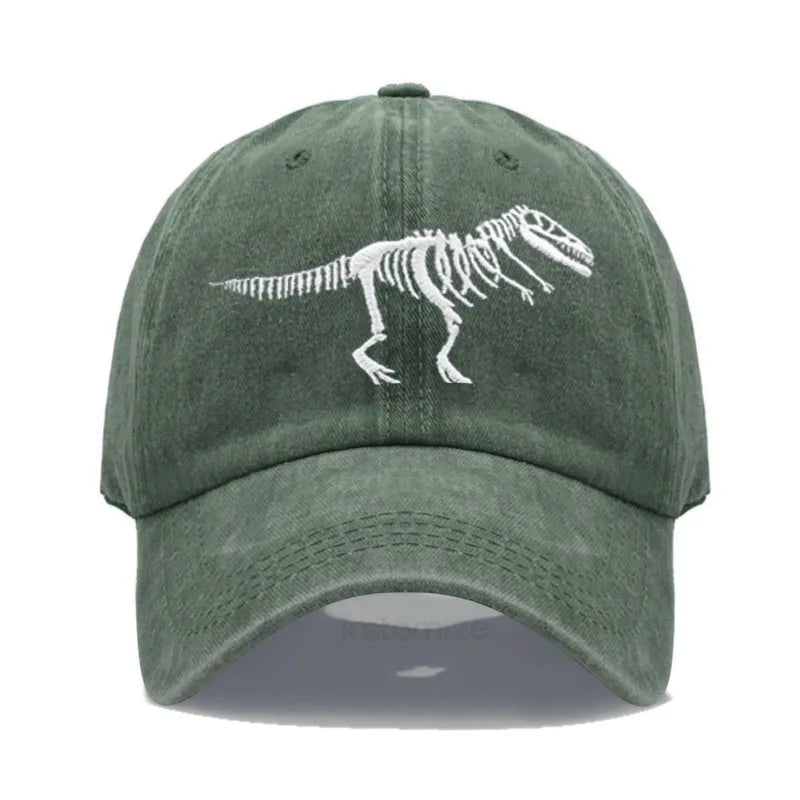 Cotton Baseball Cap Men Women Unisex Embroidery Dinosaur Tyrannosaurus Rex Dad Hat Protection