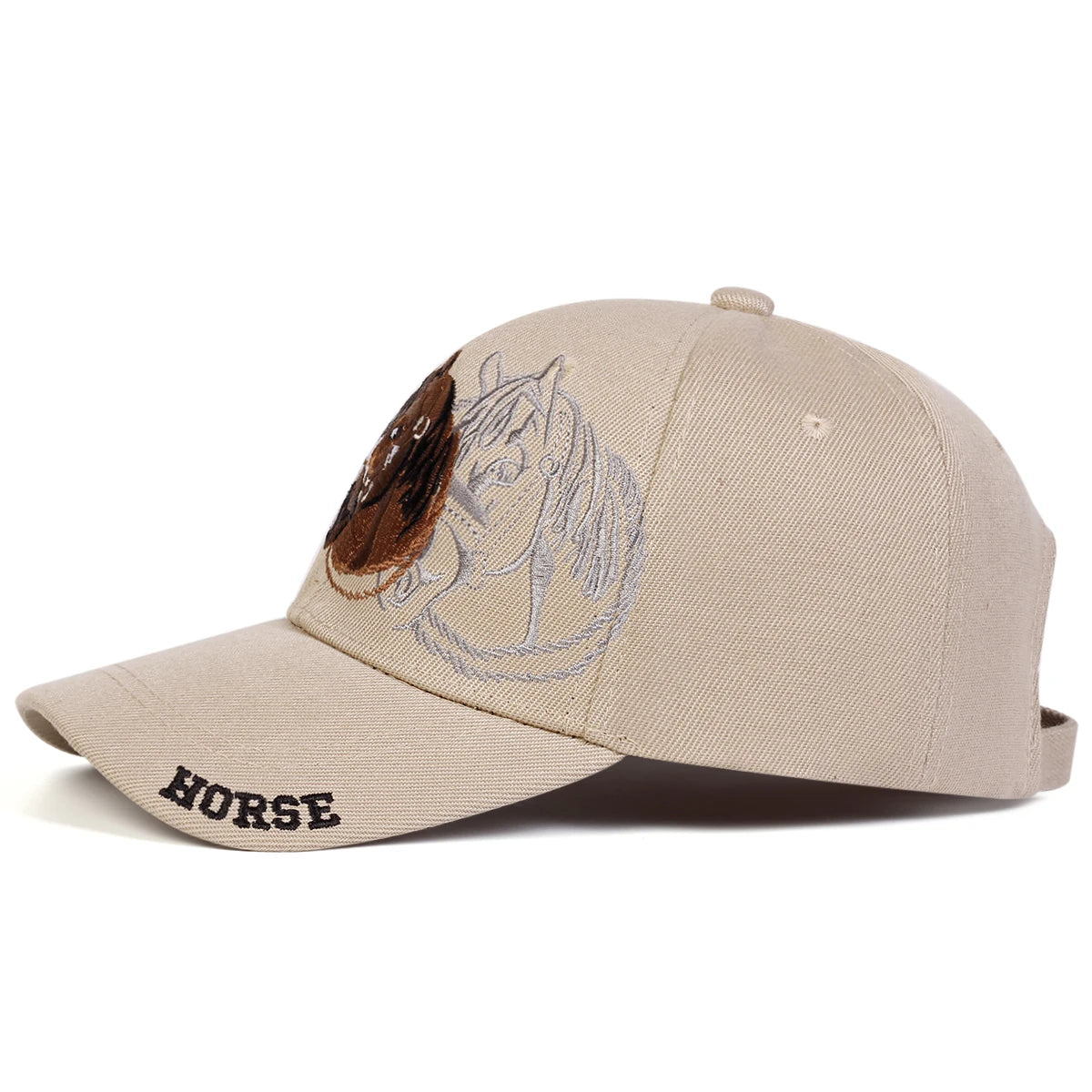 Unisex HORSE Embroidery Baseball Caps Spring Autumn Outdoor Adjustable Casual Hats Sunscreen Hat