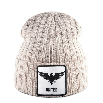 Knitted Skullies Beanie With Animals Patch Men Women Outdoor Casual Sport Hats Autumn Winter Solid Color Hip Hop Beanies