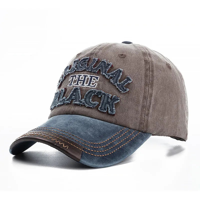 Wash Cotton Original Black Baseball Cap Snapback Hat Men Women Gorras Casual Casquette Embroidery