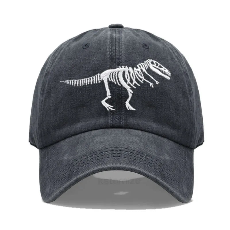 Cotton Baseball Cap Men Women Unisex Embroidery Dinosaur Tyrannosaurus Rex Dad Hat Protection