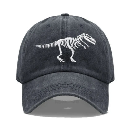 Cotton Baseball Cap Men Women Unisex Embroidery Dinosaur Tyrannosaurus Rex Dad Hat Protection