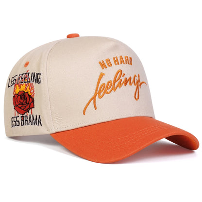 Unisex No Hard Embroidery Side Rose Baseball Caps Spring Autumn Outdoor Adjustable Casual Hats